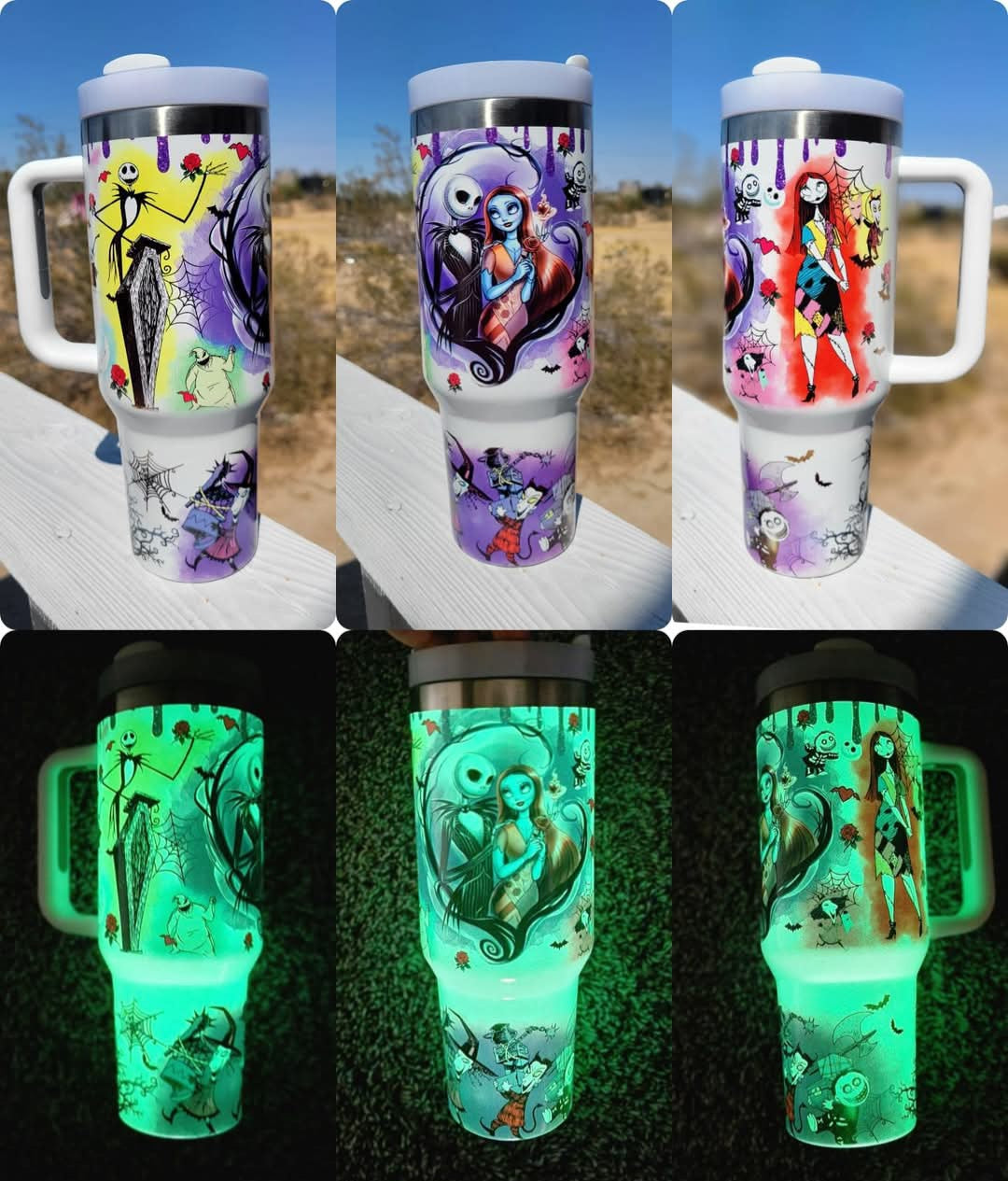 40oz Jack and Sally GLOW