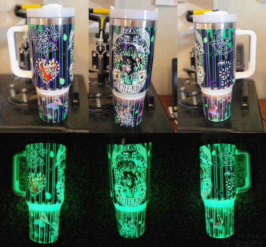 40oz Beetlejuice glow in the dark